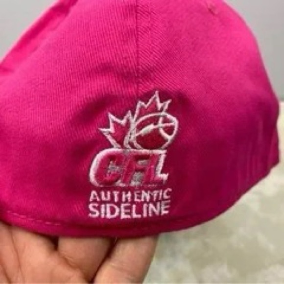 Ottawa Redblacks Pink Gray CFL Authentic Sideline Hat S/M - Picture 4 of 5